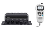 Icom IC-M510BB GW 21 VHF Black Box con micrófono de comando blanco y 3 puertos para micrófono de comando
