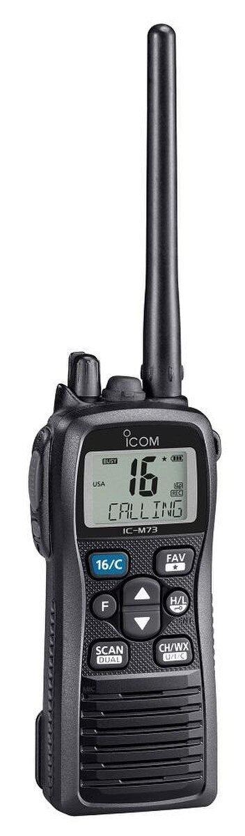 Icom IC-M73 PLUS Handheld VHF Marine Radio w/Active Noise Cancelling & Voice Recording - 6W