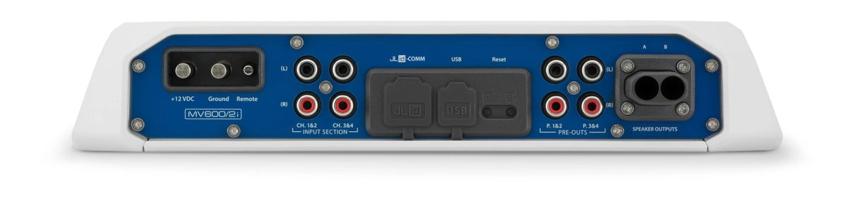 Amplificador de rango completo de 2 canales JL Audio serie MVI de 600 W con DSP integrado - MV600/2i