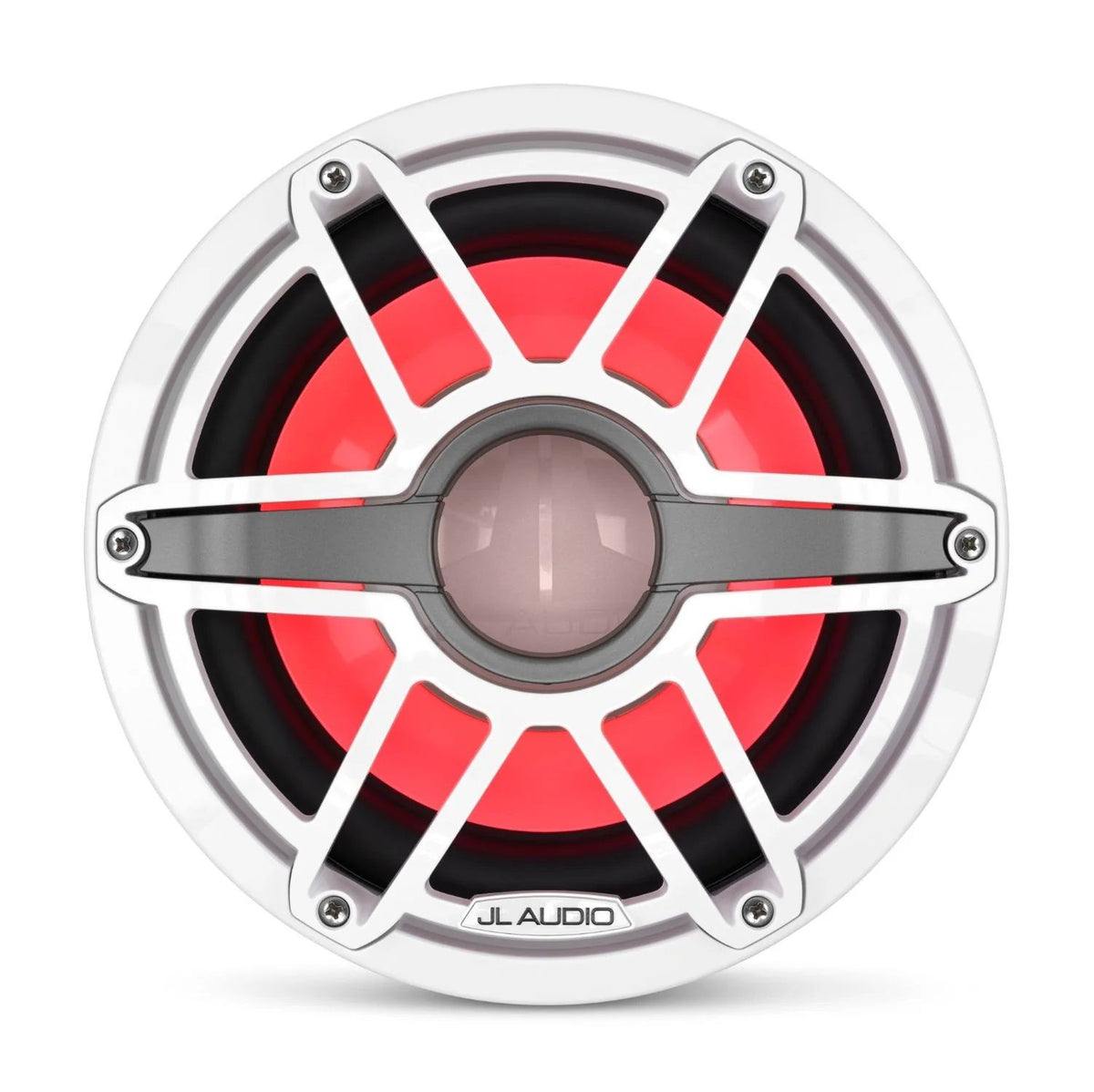 JL Audio M6 10" Marine Subwoofer w/Gloss White Sport Grille & Transflective™ LED Lighting - M6-10W-S-GwGw-i-4
