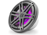 JL Audio M3 Series 7.7" Marine Coaxial Speakers w/Grey Metallic Sport Grilles w/RGB LED Lighting - M3-770X-S-Gm-i