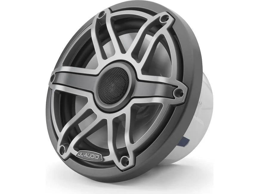 Altavoces coaxiales marinos JL Audio serie M6 de 7.7" con rejilla deportiva de titanio - M6-770X-S-GmTi