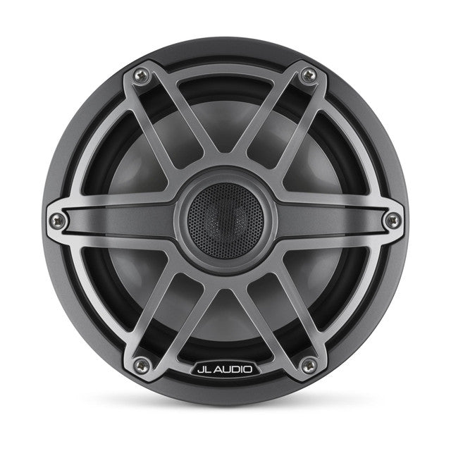 Altavoces coaxiales marinos JL Audio serie M6 de 7.7" con rejilla deportiva de titanio - M6-770X-S-GmTi