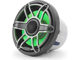 JL Audio M6 Series 8.8" Marine Coaxial Speakers w/Grey Metallic Sport Grille & Transflective™ LED Lighting - M6-880X-S-GmTi-i