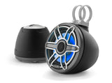 JL Audio M6 VeX™ Series 6.5" Enclosed Coaxial Speakers w/RGB LED Lighting & Titanium Sports Grilles - M6-650VEX-Mb-S-GmTi-i