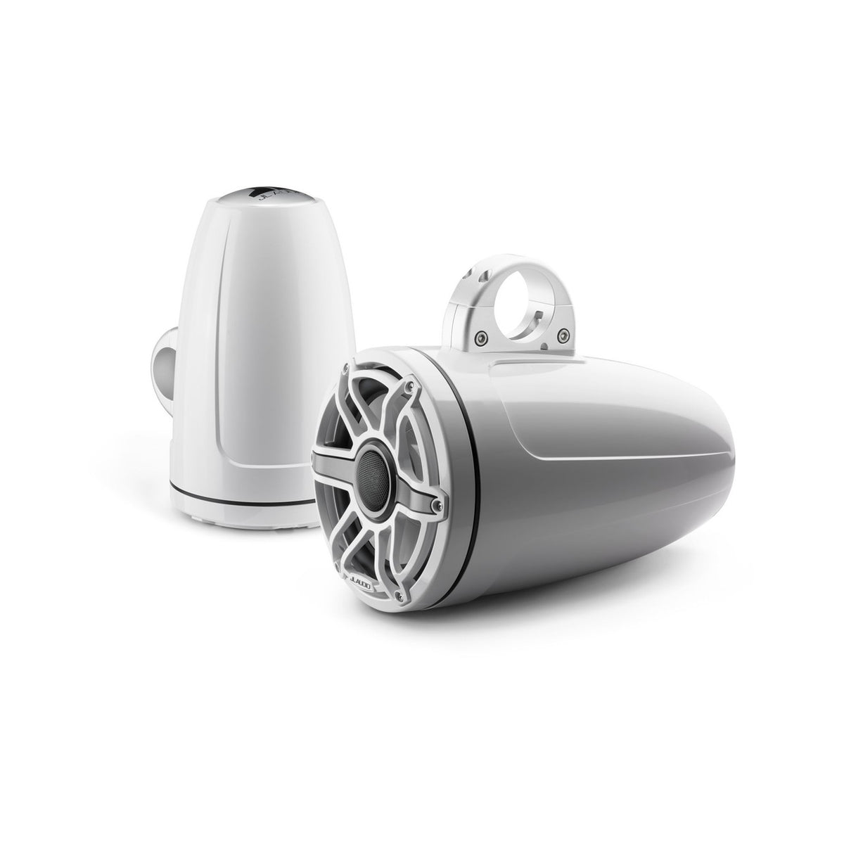 JL Audio M6 Series 8.8" Enclosed Tower Coaxial System w/Gloss White Sport Grille - M6-880ETXv3-Gw-S-GwGw