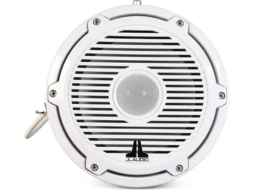 JL Audio M6 Series 8.8" Enclosed Tower Coaxial System w/Gloss White Classic Grille - M6-880ETXv3-Gw-C-3Gw
