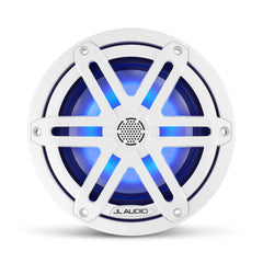 JL Audio M3 Series 6.5" Marine Coaxial Speakers w/Gloss White Sport Grilles w/RGB LED Lighting - M3-650X-S-Gw-i