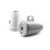 Sistema coaxial de torre cerrado JL Audio serie M6 de 8.8" con rejilla clásica en blanco brillante y malla de tweeter negra - M6-880ETXv3-Gw-C-GwGw