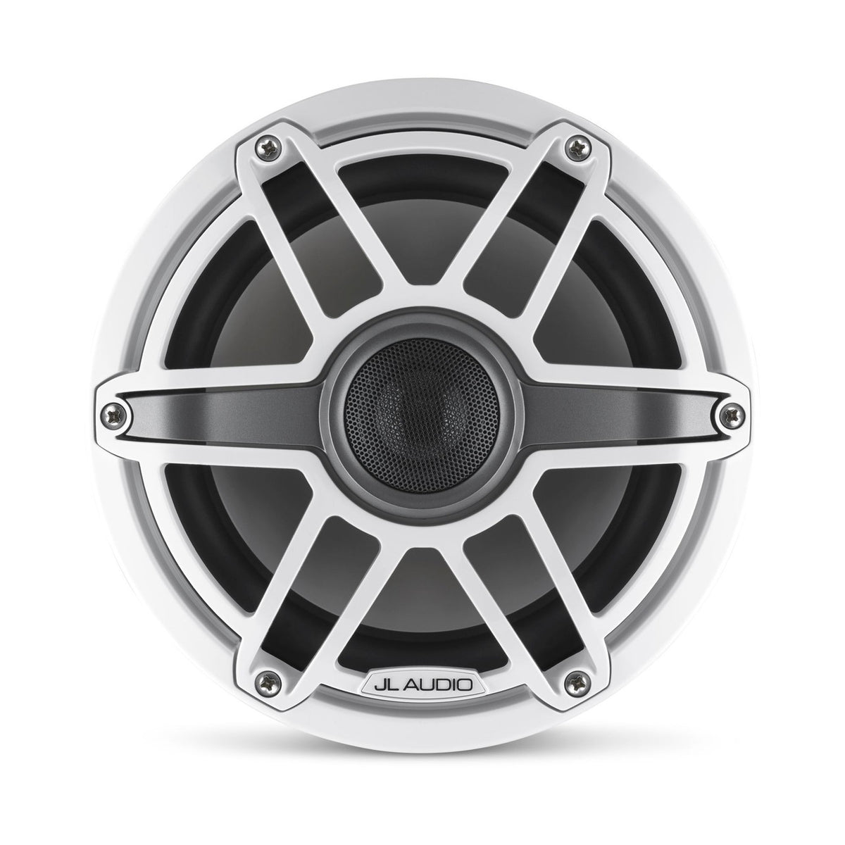 JL Audio M6 Series 8.8" Marine Coaxial Speakers w/Gloss White Sport Grille - M6-880X-S-GwGw