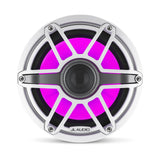 Altavoces coaxiales marinos JL Audio serie M6 de 8,8" con rejilla deportiva en blanco brillante e iluminación LED Transflective™ - M6-880X-S-GwGw-i