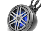 Altavoces coaxiales cerrados JL Audio serie M3 VeX™ de 6.5" con iluminación LED RGB y rejillas deportivas gris metálico - M3-650VEX-Mb-S-Gm-i