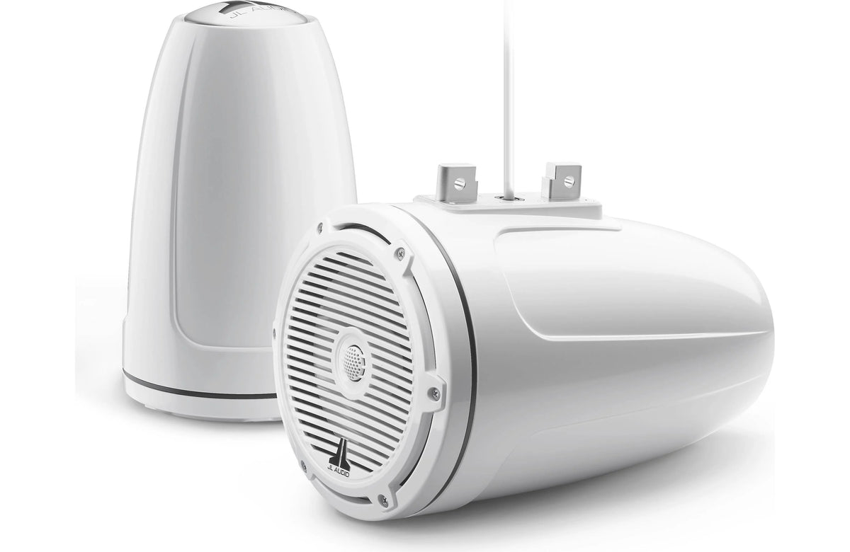 JL Audio M3 Series 7.7" Enclosed Tower Coaxial System w/Gloss White Classic Grille - M3-770ETXv3-Gw-C-Gw