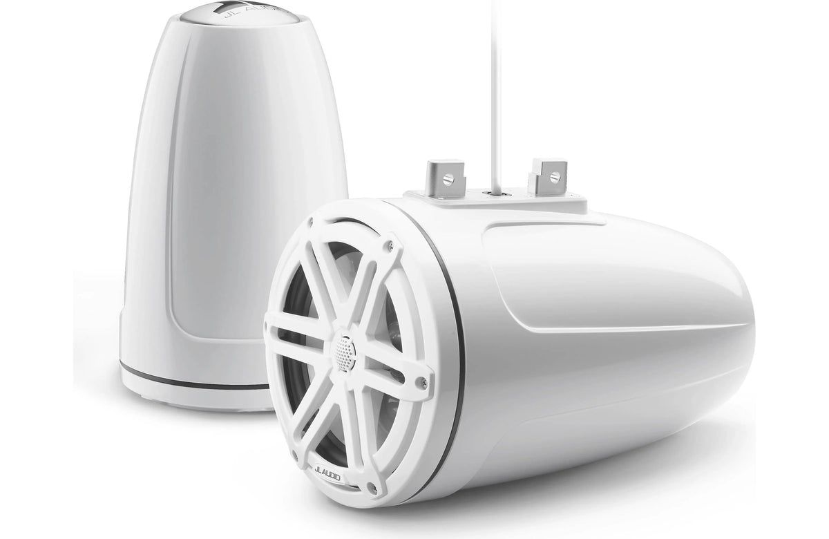 JL Audio M3 Series 7.7" Enclosed Tower Coaxial System w/Gloss White Sport Grille - M3-770ETXv3-Gw-S-Gw
