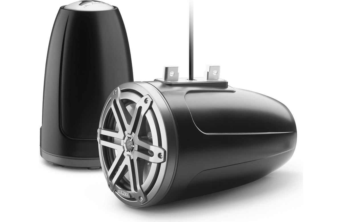JL Audio M3 Series 7.7" Enclosed Tower Coaxial System with Grey Metallic Sport Grille - M3-770ETXv3-Sb-S-Gm