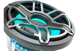 Subwoofer marino JL Audio M6 de 10" con rejilla deportiva de titanio e iluminación LED Transflective™ - M6-10W-S-GmTi-i-4
