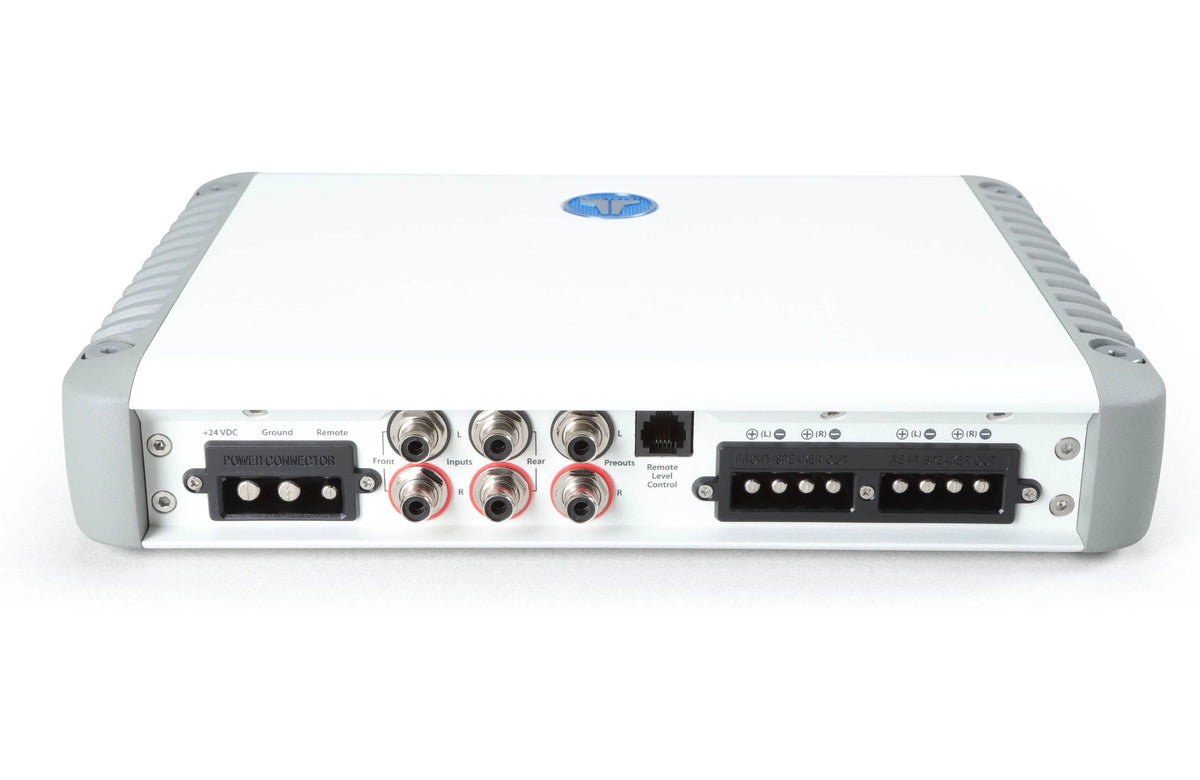 Amplificador de rango completo JL Audio serie MHD de 600 W, 4 canales, 24 V - MHD600/4-24v