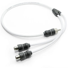Adaptador en Y de audio marino JL Audio de 2 canales, 1 conector macho a 2 jacks hembra - XMD-WHTAICY-1M2F