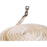 Cadena Lewmar de 30 pies y 1/4 pulgada G4 y cabo trenzado de 8 cordones de 200 pies y 1/2 pulgada