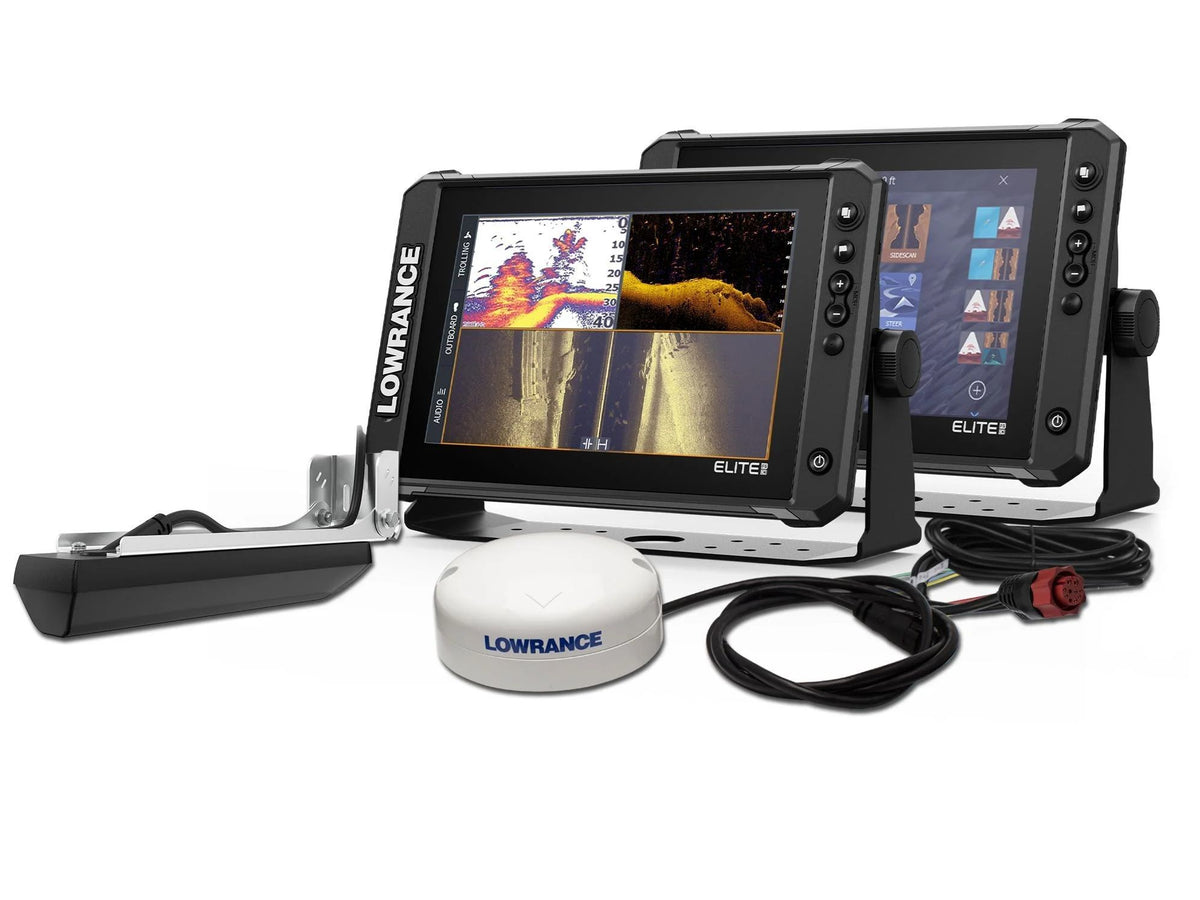 Lowrance Elite™ FS 12 BOAT in A BOX w/ Active Imaging 3-in-1 - 2 Displays, TD, GPS Antenna, Starter Kit, 25' Ethernet Cable