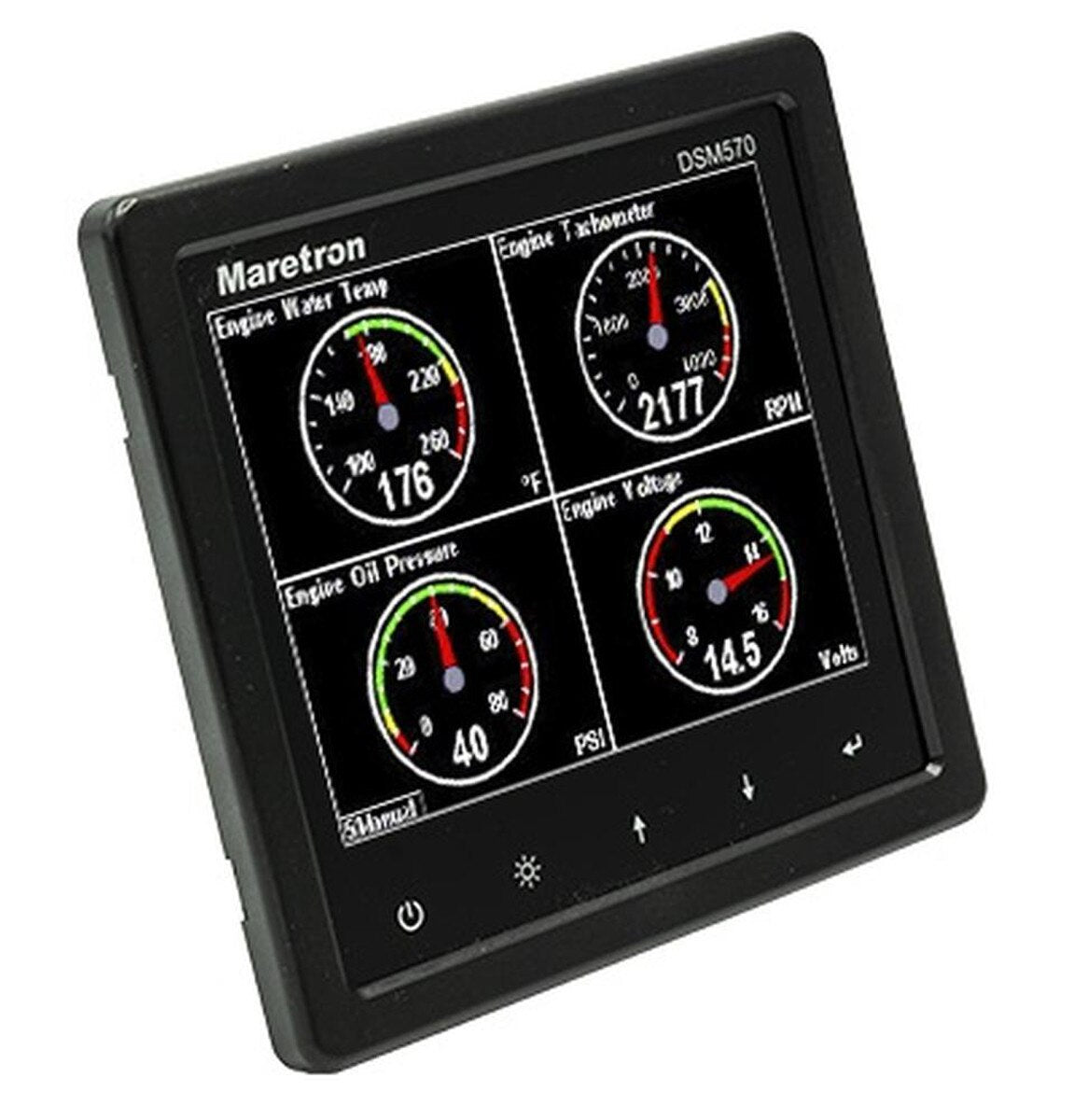 Pantalla a color de alta resolución Maretron DSM570 de 5.7" con carcasa negra