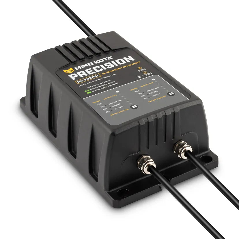 Minn Kota On-Board Precision Charger MK-220 PCL 2 Bank x 10 AMP LI Optimized Charger