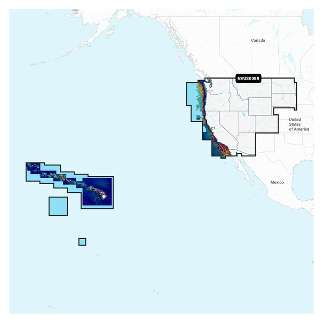Garmin Navionics Vision+™ NVUS008R Oeste de EE. UU.