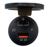 PolyPlanar Panel Mount USB Charger w/ USB-C/USB-A 3.0