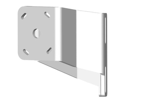 A white, side-mounted adapter plate kit for attaching to the side of the jack plate, intended for port mounting of shallow water anchors.