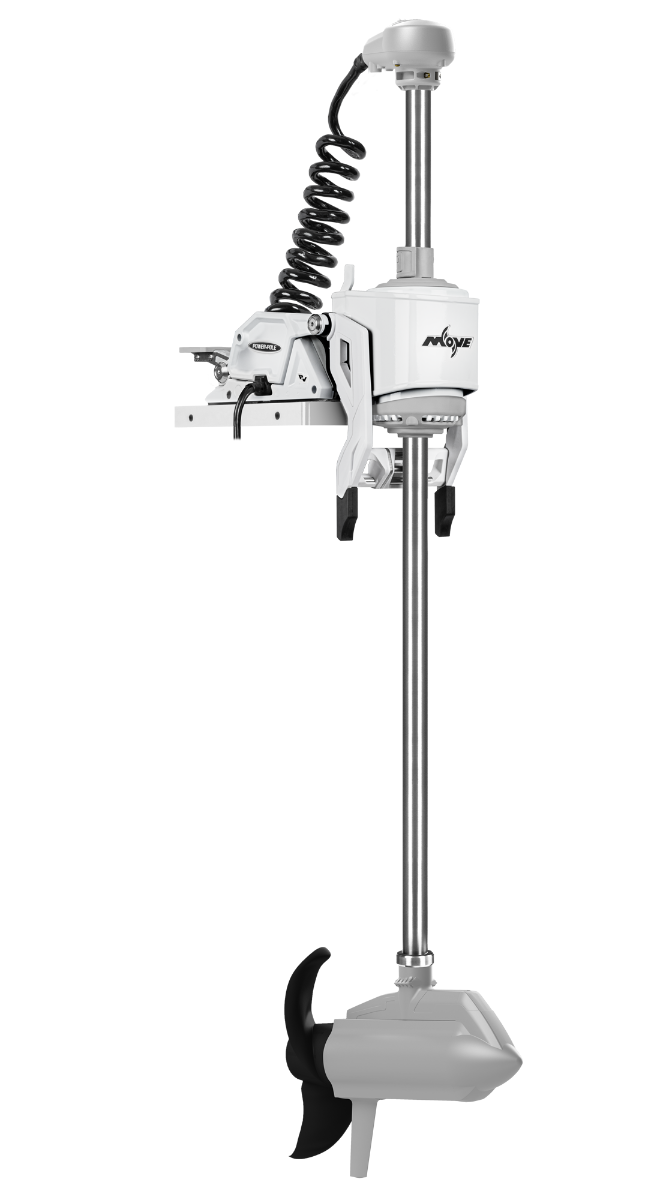 Motor de pesca por curricán Power-Pole MOVE PV - 24/36V - Eje de 72" - Blanco