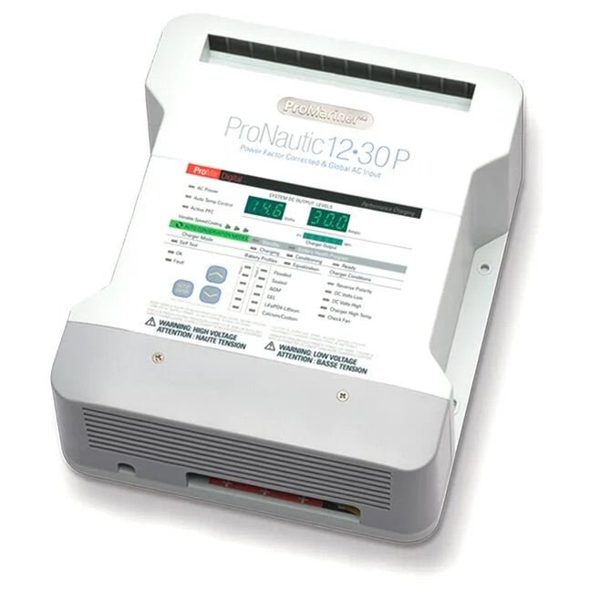 Cargador de baterías ProMariner ProNautic 1230P, 30 amperios, 3 bancos