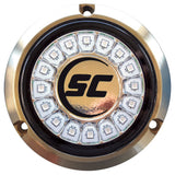 Luz Submarina que Cambia de Color Azul/Blanco Shadow-Caster - 16 LED - Bronce