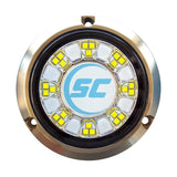 Luz subacuática de bronce Shadow-Caster SCR-24 - 24 LED - Azul Bimini/Gran Blanco