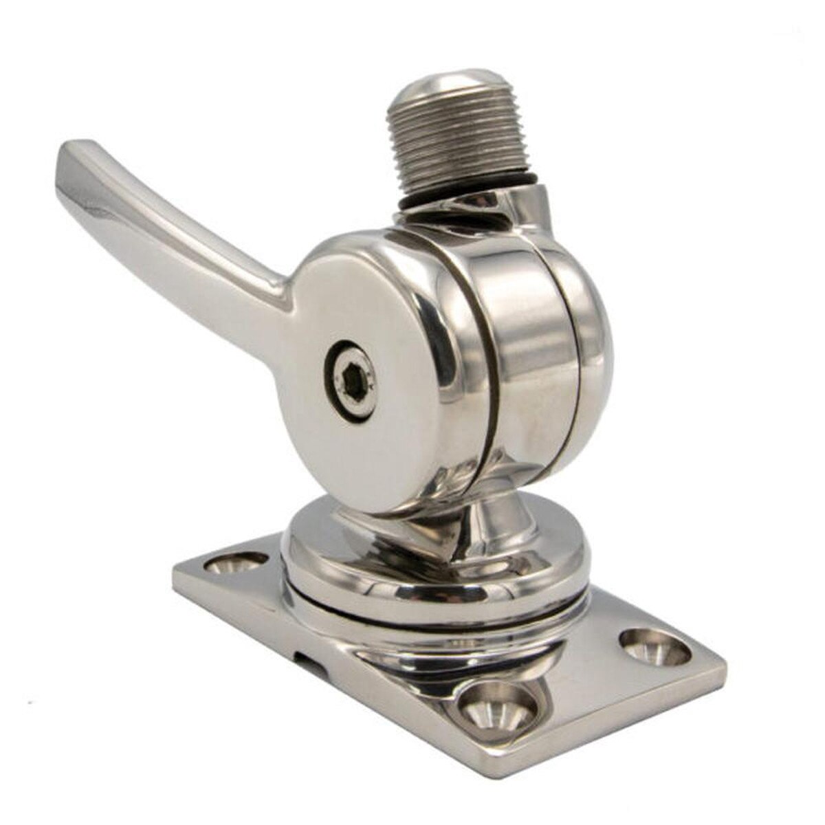 Shakespeare 6187 Sleek & Compact Stainless Steel Rotatable 4-Way Ratchet Mount