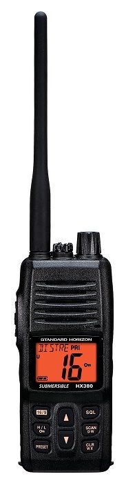 Standard Horizon HX380 5W Commercial Grade Submersible IPX-7 Handheld VHF Radio w/LMR Channels