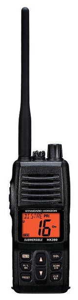 Standard Horizon HX380 5W Commercial Grade Submersible IPX-7 Handheld VHF Radio w/LMR Channels