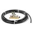A set of black ORB autopilot fittings and associated components, including tubes and fittings, arranged on a white background.