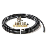 A set of black ORB autopilot fittings and associated components, including tubes and fittings, arranged on a white background.