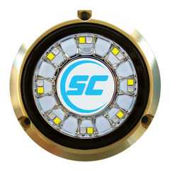 Luz subacuática Shadow-Caster Bimini Blue de un solo color - 16 LED - Bronce