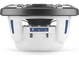 Altavoces coaxiales marinos JL Audio serie M6 de 7.7" con rejilla deportiva gris metálico e iluminación LED Transflective™ - M6-770X-S-GmTi-i