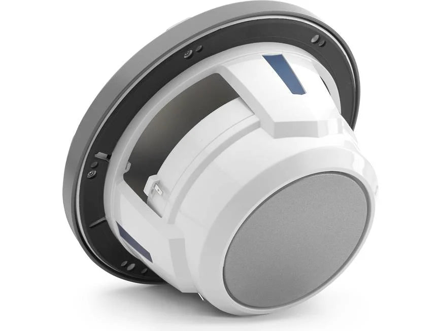 Altavoces coaxiales marinos JL Audio serie M6 de 7.7" con rejilla deportiva gris metálico e iluminación LED Transflective™ - M6-770X-S-GmTi-i