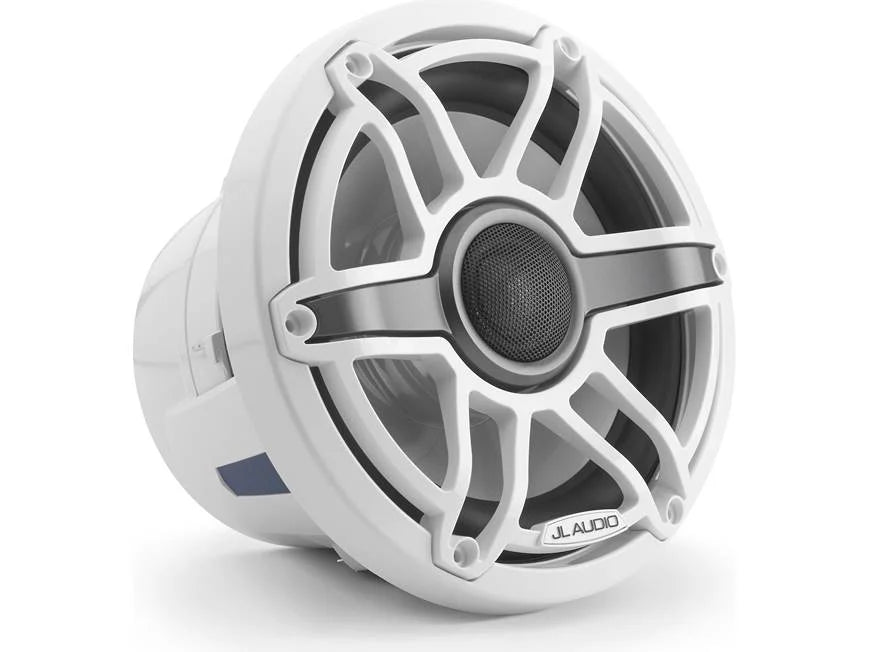 JL Audio M6 Series 8.8" Marine Coaxial Speakers w/Gloss White Sport Grille - M6-880X-S-GwGw