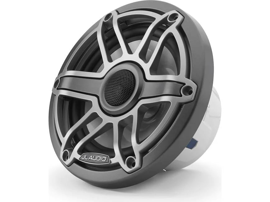 Altavoces coaxiales marinos JL Audio serie M6 de 6.5" con rejilla deportiva de titanio - M6-650X-S-GmTi