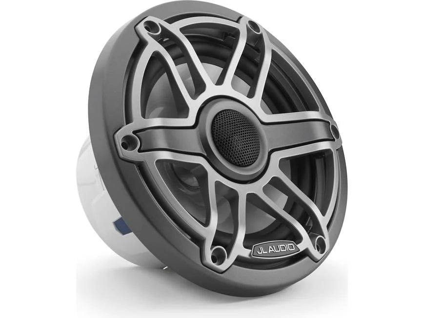 Altavoces coaxiales marinos JL Audio serie M6 de 6.5" con rejilla deportiva de titanio - M6-650X-S-GmTi