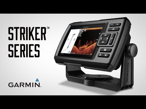 Garmin STRIKER™ 4 Sonda de pesca versión mundial con transductor de 4 pines de 77/200 kHz con soportes para montaje en espejo de popa y motor eléctrico