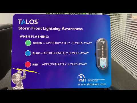 TALOS Standard Lightning Detector w/18"x24" Safety Information Sign