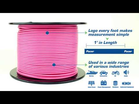 Cable primario Pacer verde de 10 AWG - 20'