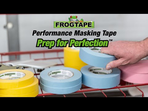 FrogTape CP 250 Medium-High Adhesion Masking Tape - 18MM x 55M x 12-Pack - Light Blue - Rated f/250°F