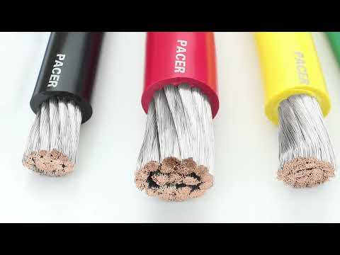 Cable de batería Pacer rojo de 4 AWG - Se vende por pie