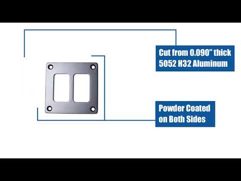Pacer Switch Panel - 6 Switch & 1 Row - 8" x 2.75" - Black Powder Coated Aluminum